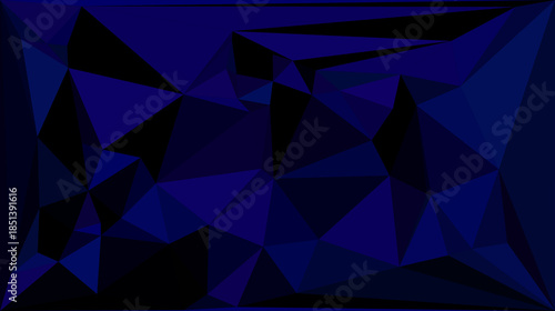 Dark Blue Low Poly Abstract Polygon Background