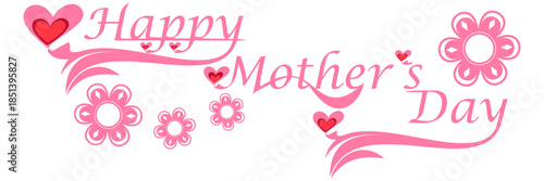Illustrated text on Mother's Day background