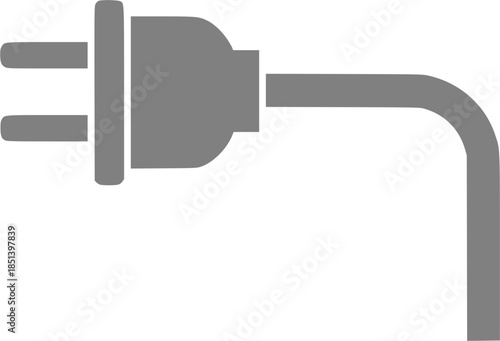 Electric plug vector icon on white background. Electrical cord or cable. Electric power. Vector 10 EPS.
