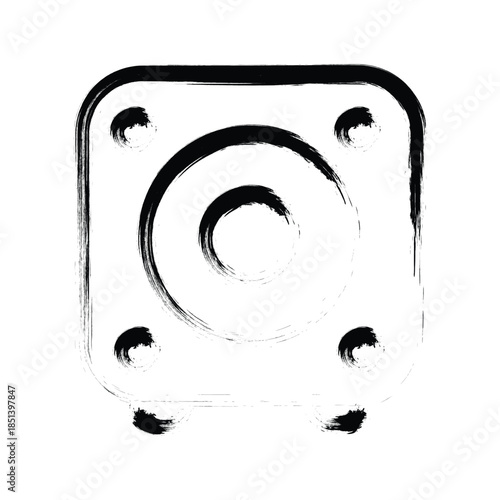 Multimedia speaker icon design template