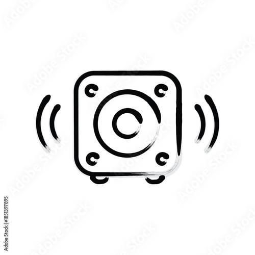 Multimedia speaker icon design template