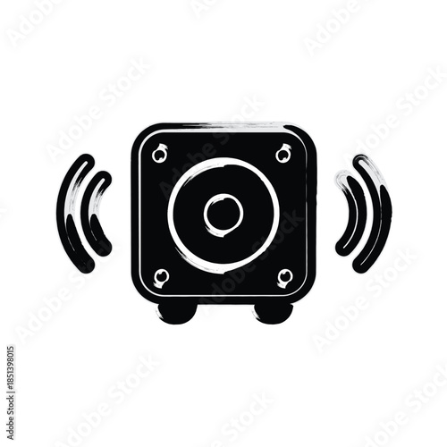 Multimedia speaker icon design template