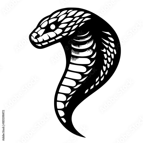 Snake head silhouette vector design