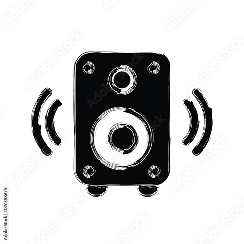Multimedia speaker icon design template