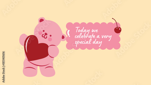 Pink and Cream Playful Birthday Wishing Card