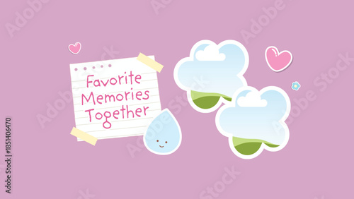 Pink Cute Playful Birthday wishing card