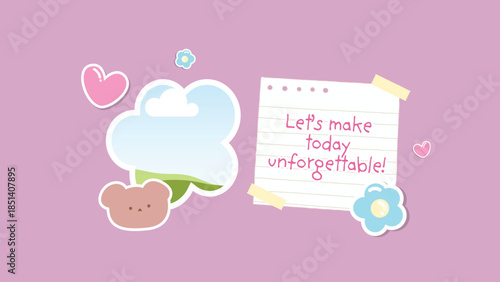 Pink Cute Playful Birthday wishing card