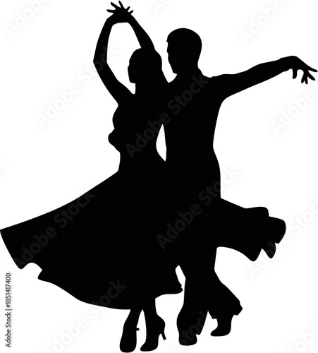 dancing couple silhouette
