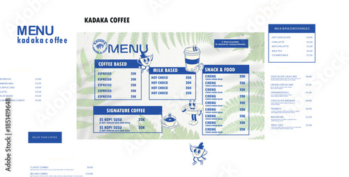 Menu FOR COFFESHOP