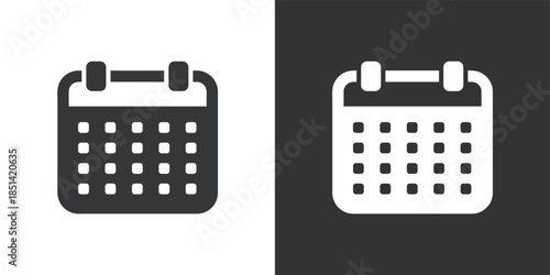 Main Calendar icon. Solid glyph series icon