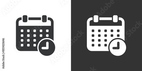 Calendar Schedule icon. Solid glyph series icon