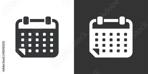 New Calendar icon. Solid glyph series icon