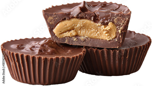 Delicious chocolate cups filled with smooth, creamy peanut butter