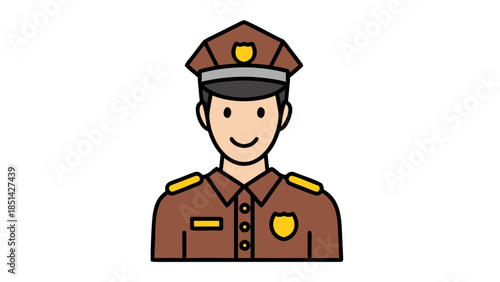 Friendly Police Officer Icon