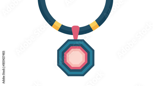 Geometric Octagonal Pendant Necklace Icon