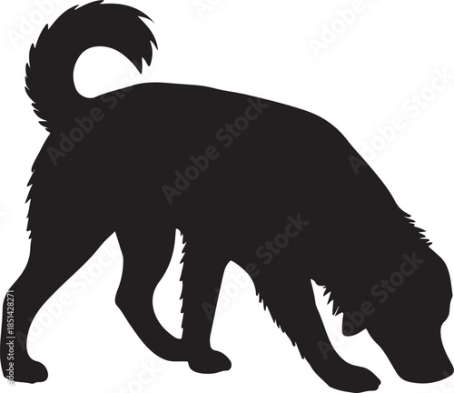 A simple black sign suspended by two chains isolated on a white background