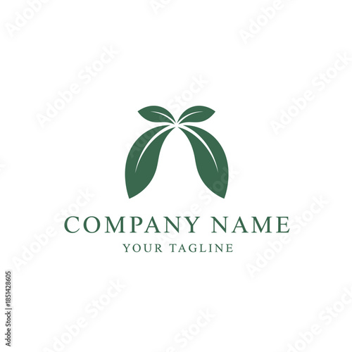 green leaf logo for wellness company