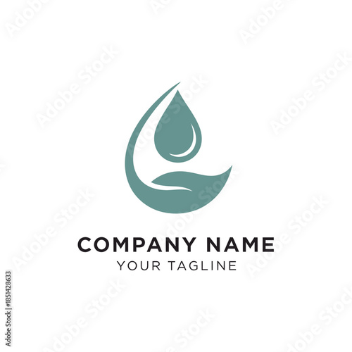 water drop logo for wellness company