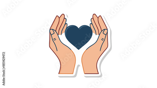 Hands Cupping Heart Icon