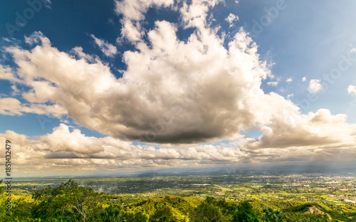 clouds over the field