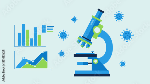 Virus Monitoring and Early Detection Flat Vector Illustration