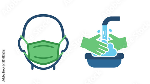 Public Health Awareness and Prevention Flat Vector Illustration