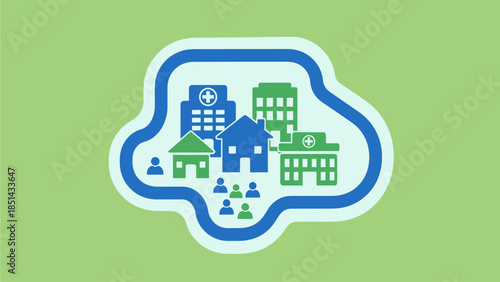 Quarantine and Containment Measures Flat Vector Illustration