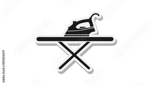 Ironing Board and Clothes Iron Icon