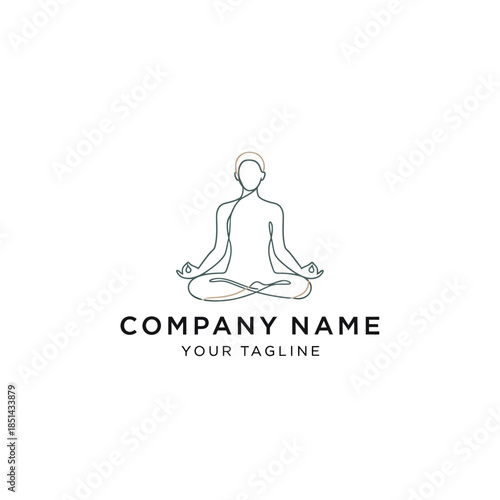 yoga meditation logo for wellness company