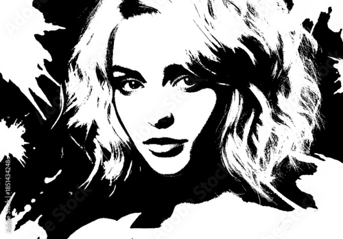 Black And White Ink Splash Photo Effect