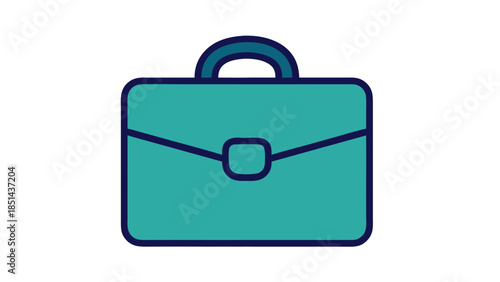 Modern Teal Briefcase Icon
