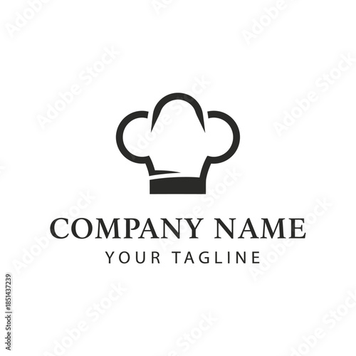simple chef hat vector icon for restaurant logo