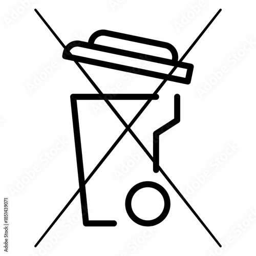 Crossed Out Wheeled Bin WEEE Disposal Symbol