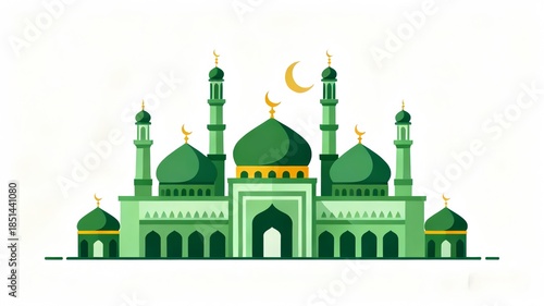 Minimalist green mosque 