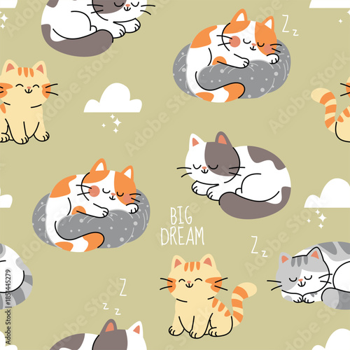 Sleeping Cats Nope Not Today Mood 