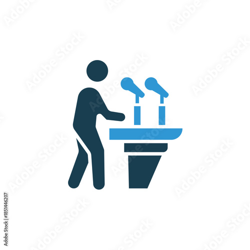 discourse icons outline and Flat Style,transparent background