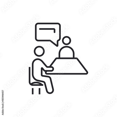 deliberation icons outline and Flat Style,transparent background