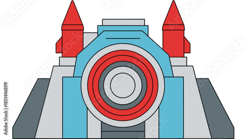 Retro Sci-Fi Turret with Rockets