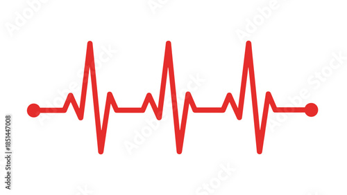 Red Heartbeat Line Graphic