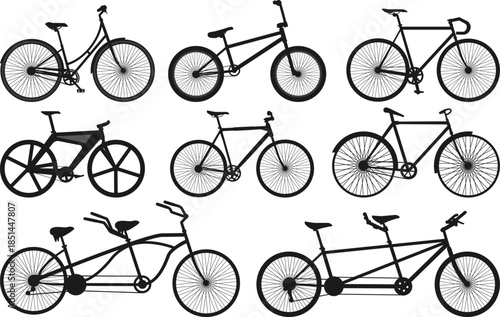 Collection of Bicycle Silhouettes bike