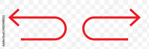 undo and redo button icon. white back and forward arrow icon inside black circle