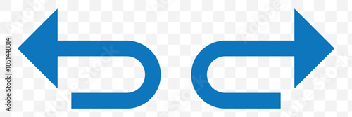 Redo Arrow Return Icon Set Turn right direction symbols in outline style