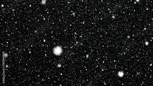 Realistic Falling Snow Background for Winter Projects and Christmas Season Effects