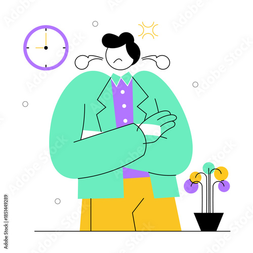 Angry and Frustrated Concept illustration