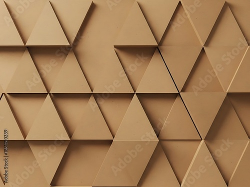 Tonal Geometric Arrangement with Triangular Forms and Subtle Depth