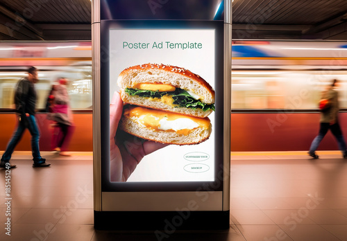 Metro Station Lightbox Poster Template