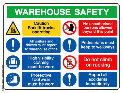 Warehouse Safety Symbol Sign, Vector Illustration, Isolate On White Background Label.EPS10