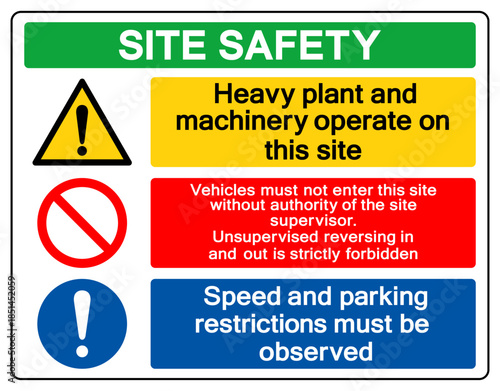 Site Safety Symbol Sign, Vector Illustration, Isolate On White Background Label.EPS10