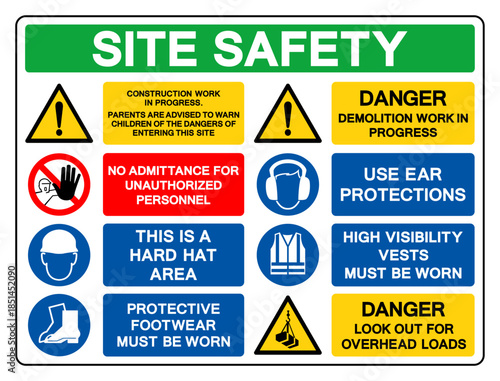 Site Safety Symbol Sign, Vector Illustration, Isolate On White Background Label.EPS10