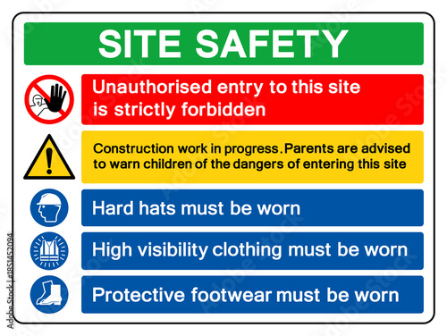 Site Safety Symbol Sign, Vector Illustration, Isolate On White Background Label.EPS10